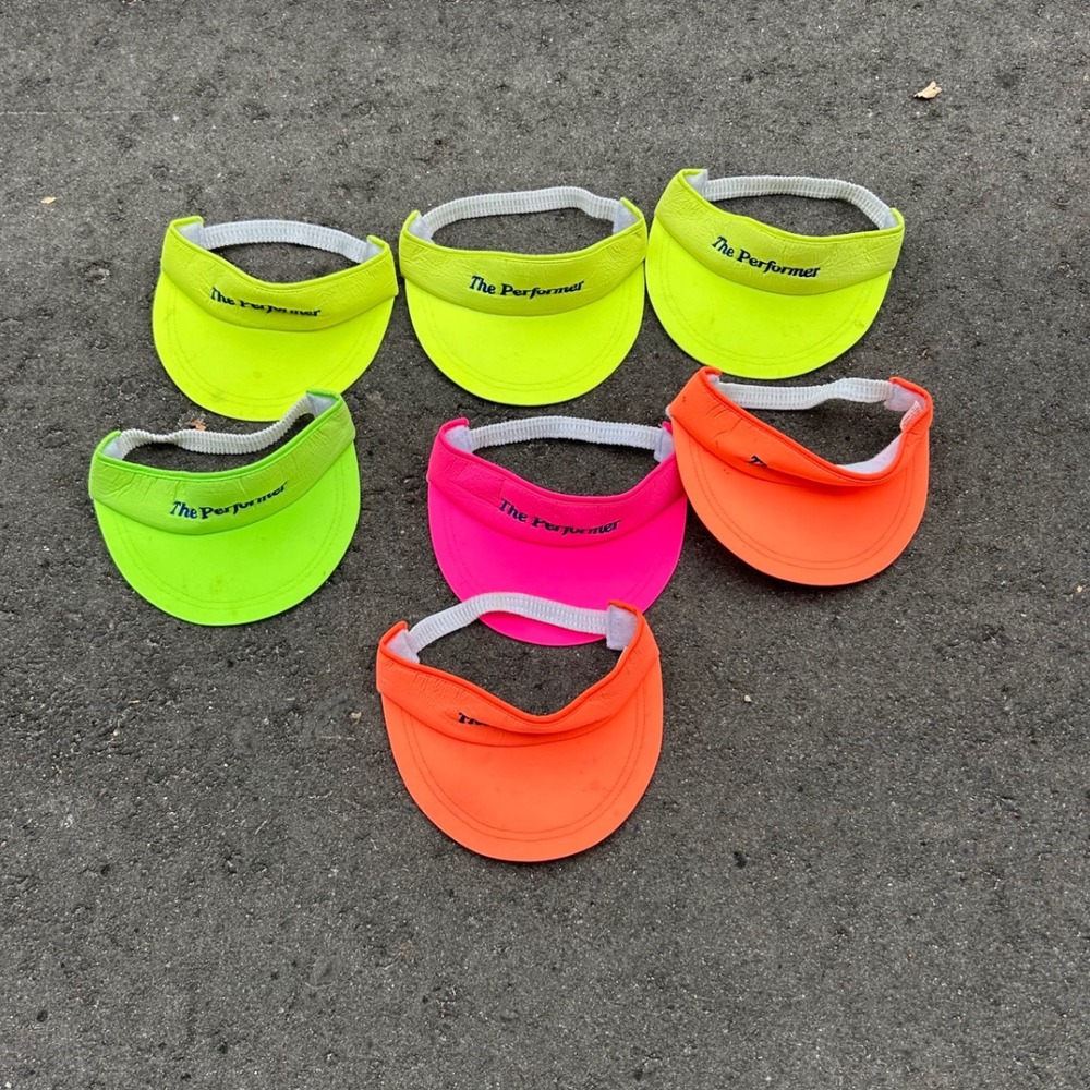 Lot of‎ 7 Vintage Neon Colors The Performes Visor Cap Outdoor Adjustable Y2K 90s